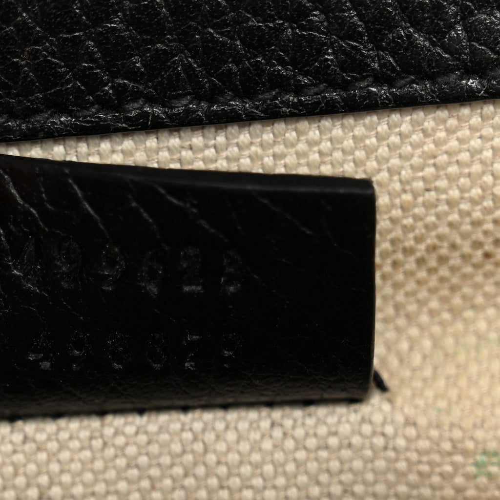 Dollar Calfskin Enamel Small Dionysus Shoulder Bag Black Electric Blue