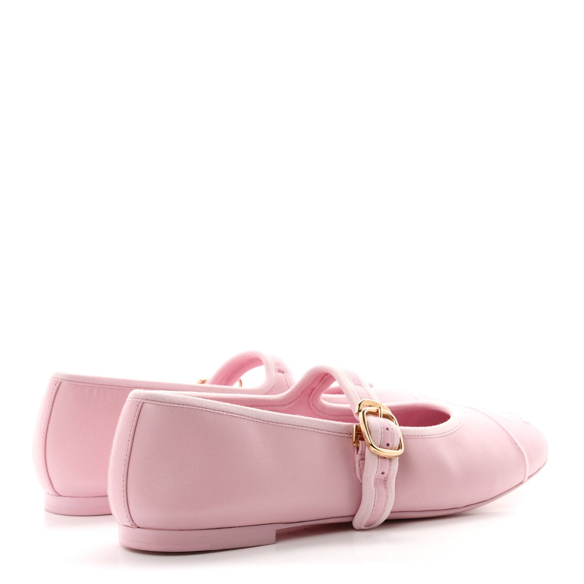 Lambskin Mary Jane Flats 37.5 Light Pink