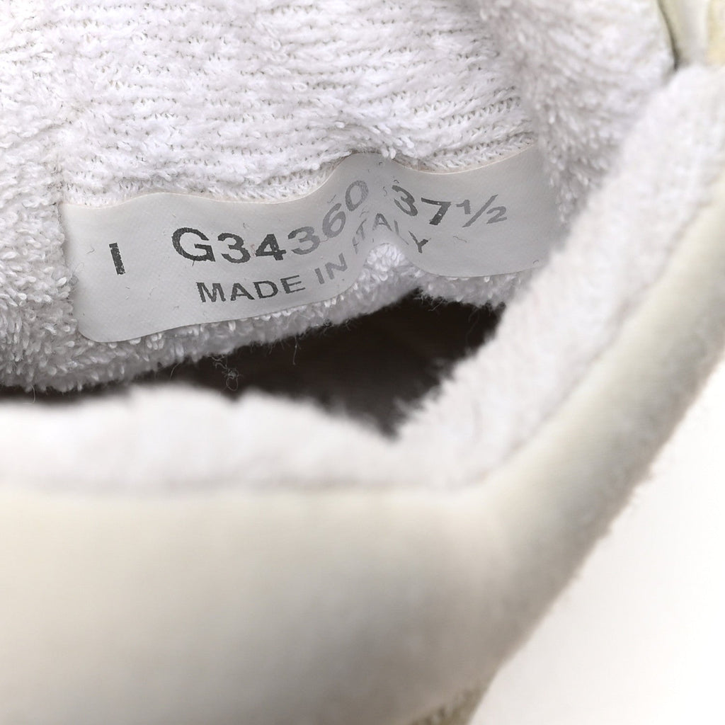 Suede Calfskin Fabric CC Sneakers 37.5 White