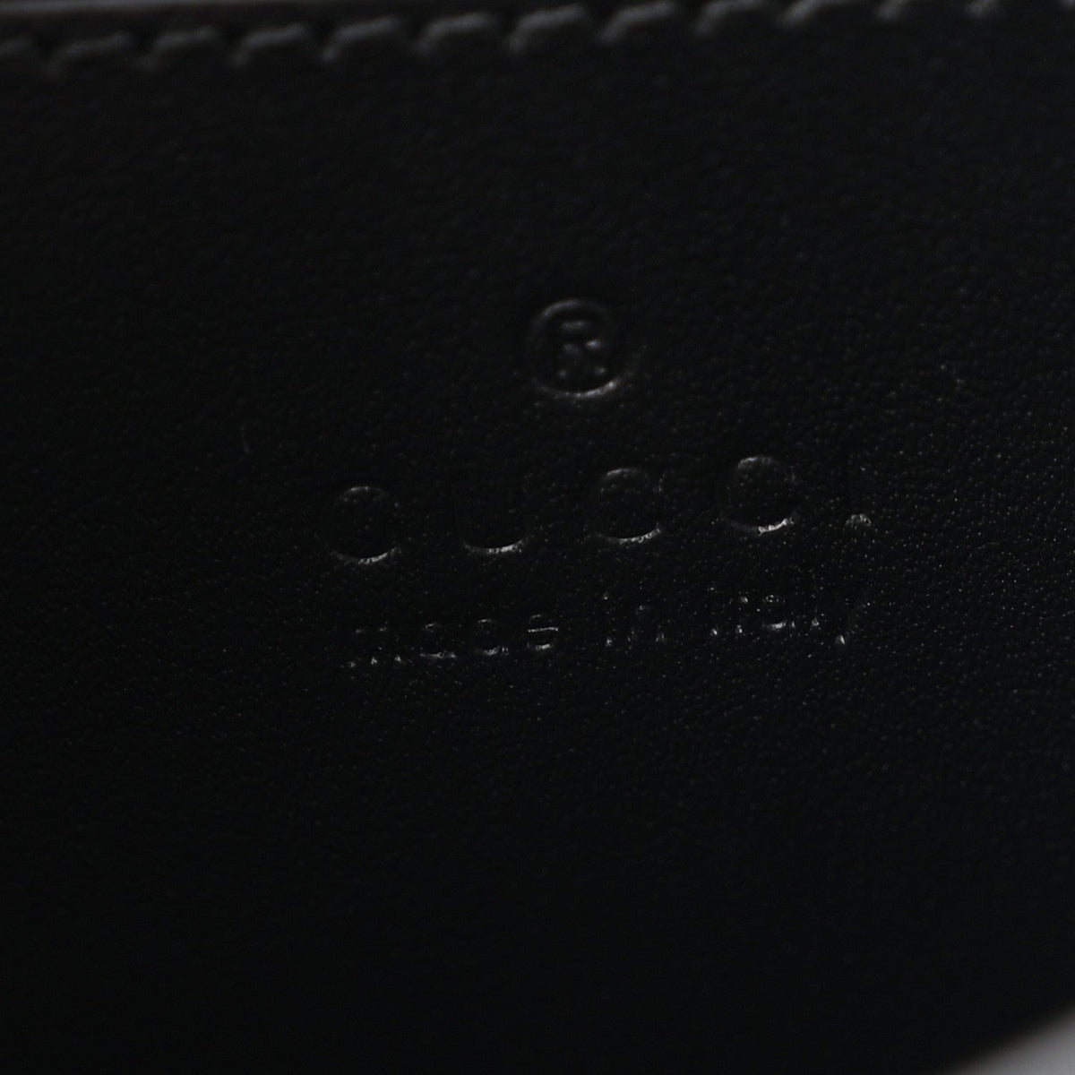 GG Calfskin Embossed Emblem Arabella Bag Black