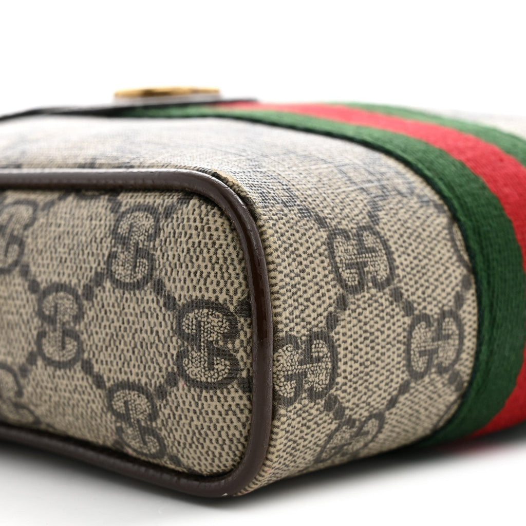 GG Supreme Monogram Web Mini Ophidia Messenger Brown