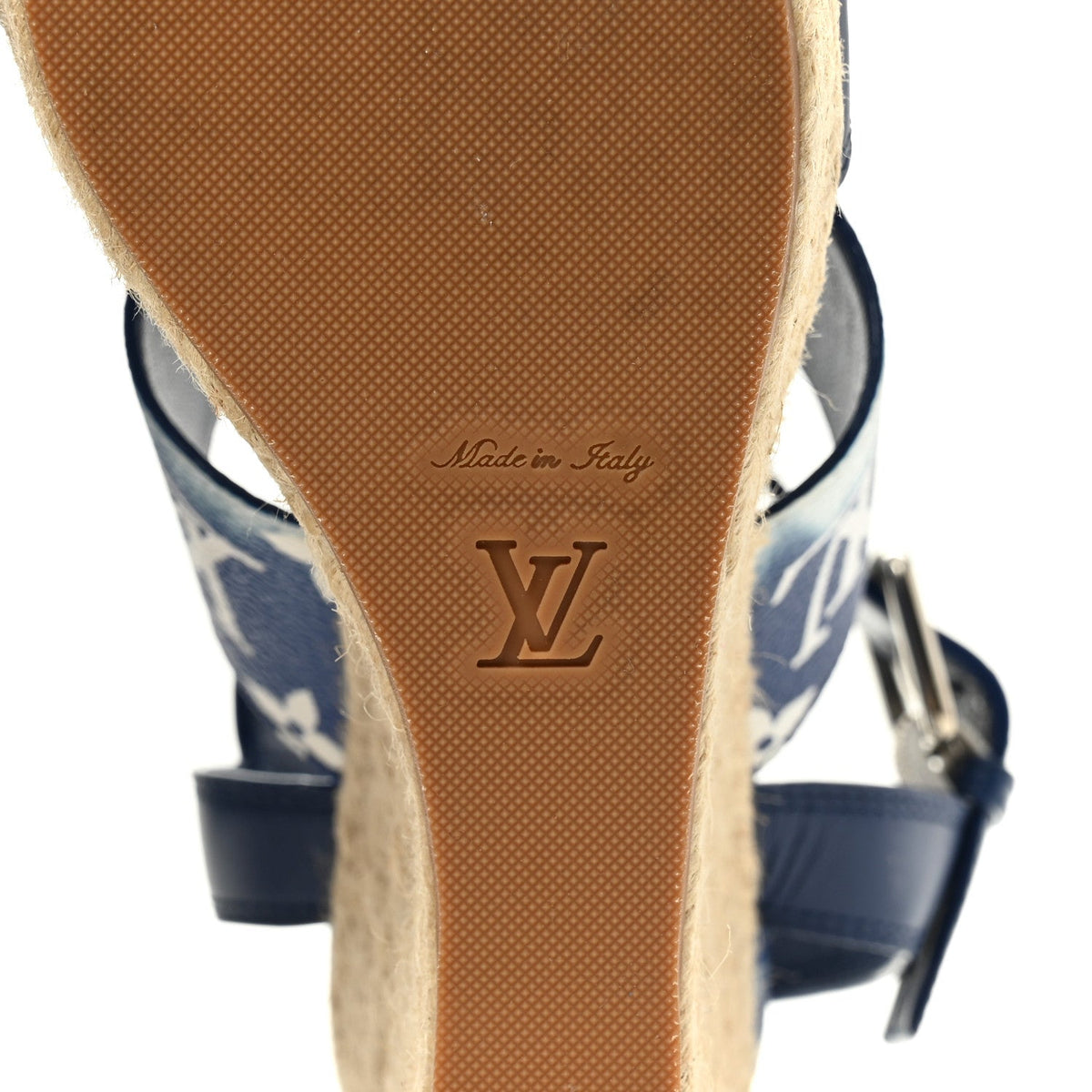 Monogram Escale Starboard Wedge Sandal 40 Blue