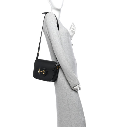 Azalea Calfskin Horsebit 1955 Shoulder Bag Black
