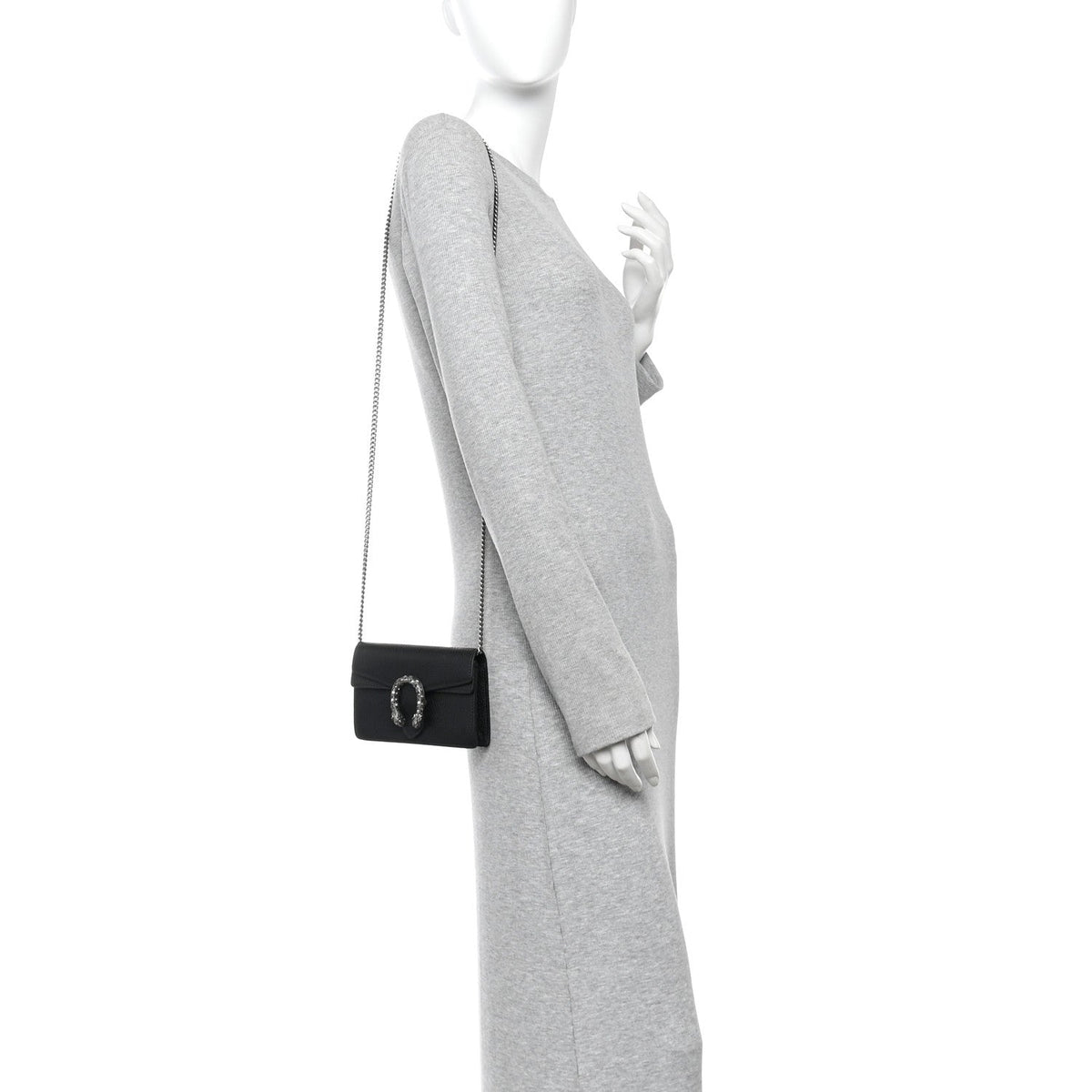 Calfskin Super Mini Dionysus Shoulder Bag Black