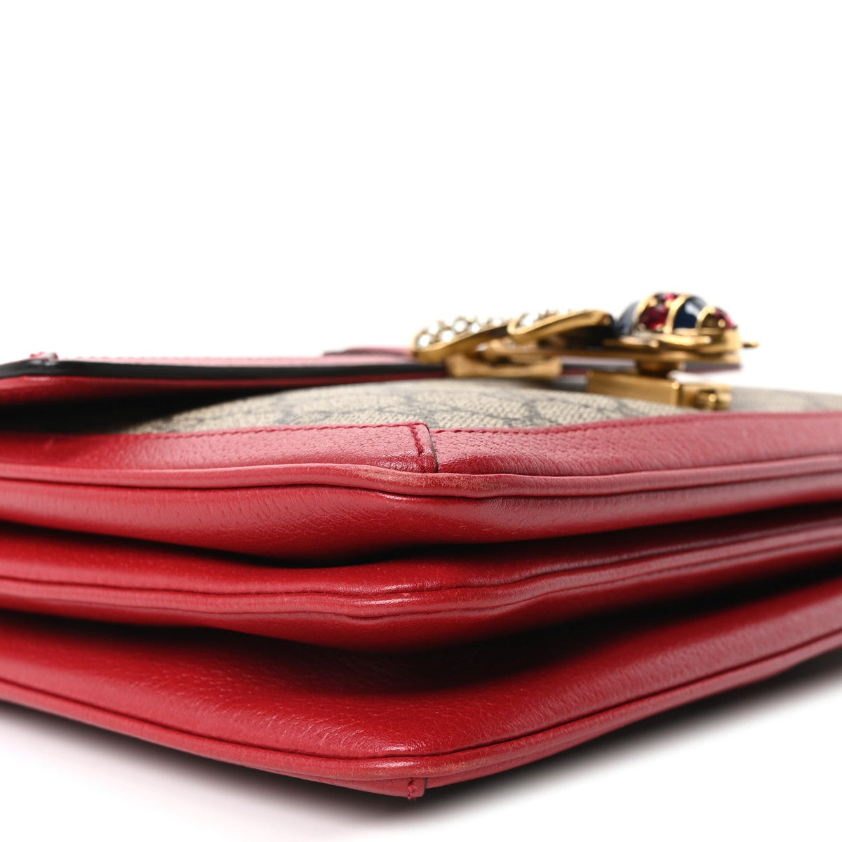 GG Supreme Monogram Medium Queen Margaret Shoulder Bag Red