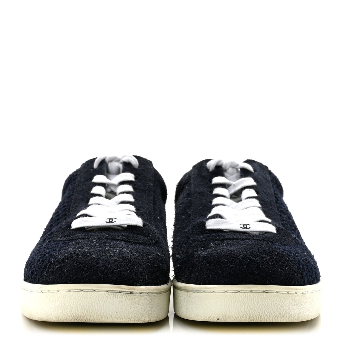 Tweed Suede Womens Sneakers 40.5 Navy