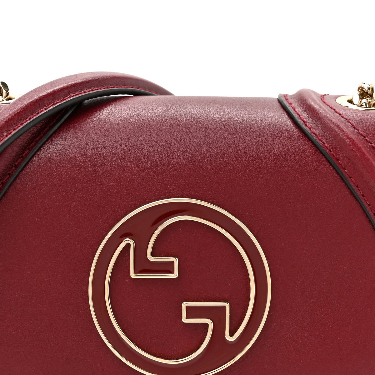 Calfskin Blondie Small Shoulder Bag Rosso Ancora