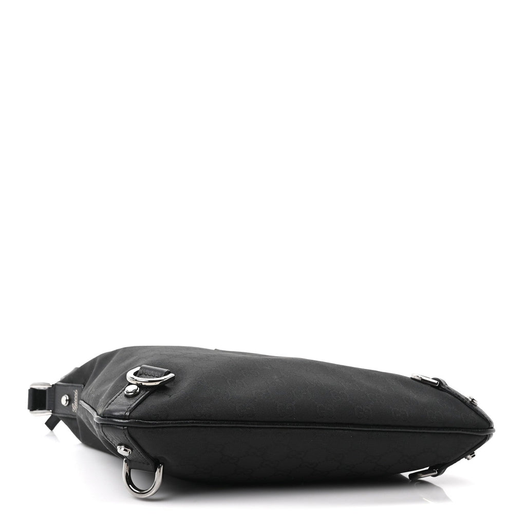 Nylon Monogram Abbey Messenger Bag Black