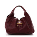 Grained Calfskin Softbit Maxi Shoulder Bag Rosso Ancora Red