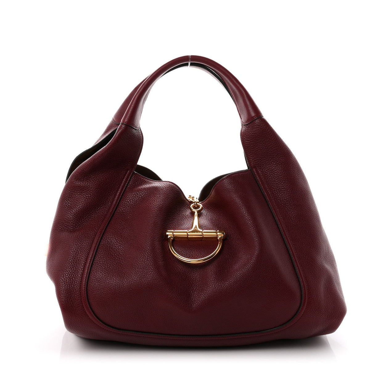 Grained Calfskin Softbit Maxi Shoulder Bag Rosso Ancora Red