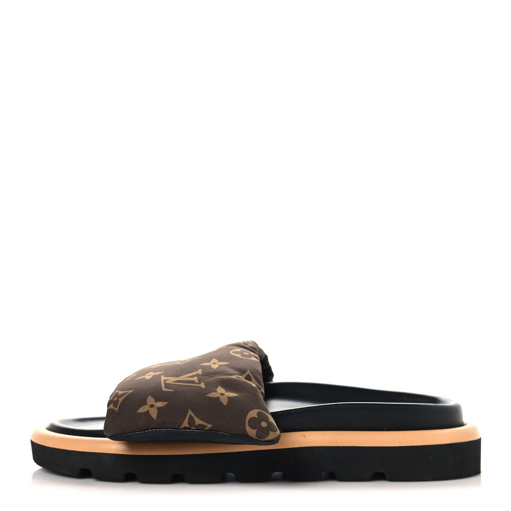 Nylon Monogram Pool Pillow Comfort Mule 40 Cacao Brown