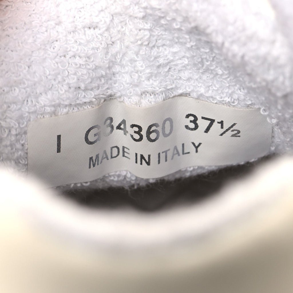 Suede Calfskin Fabric CC Sneakers 37.5 White
