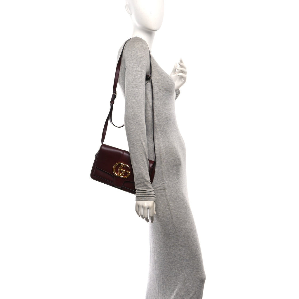 Vitello Palmellato Lux Small Arli Flap Shoulder Bag Vintage Bordeaux