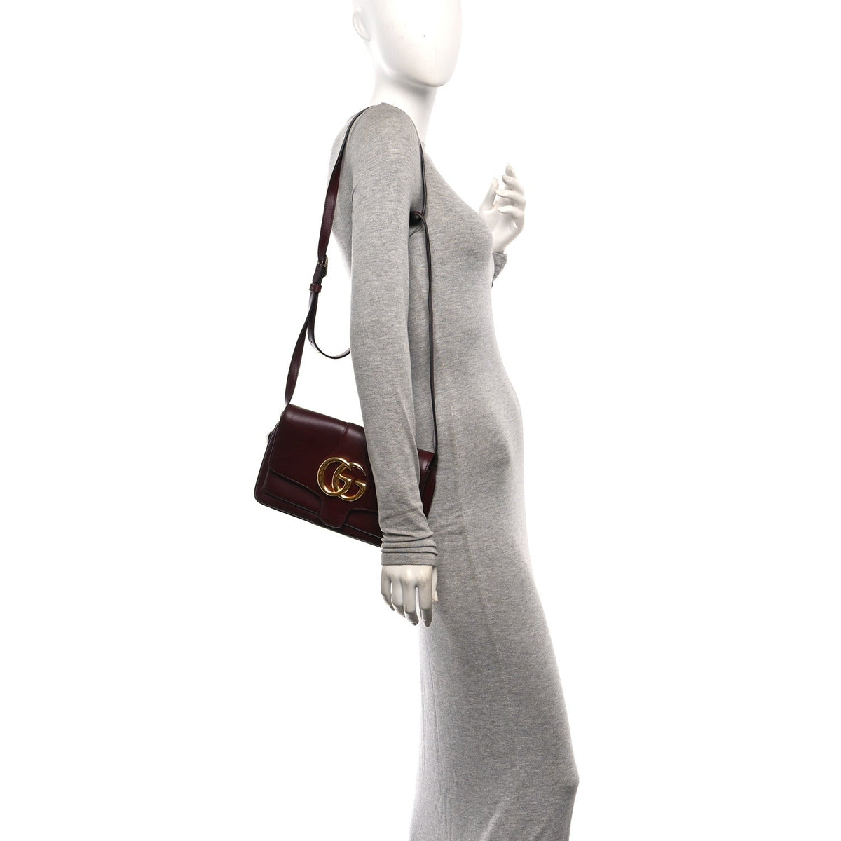 Vitello Palmellato Lux Small Arli Flap Shoulder Bag Vintage Bordeaux