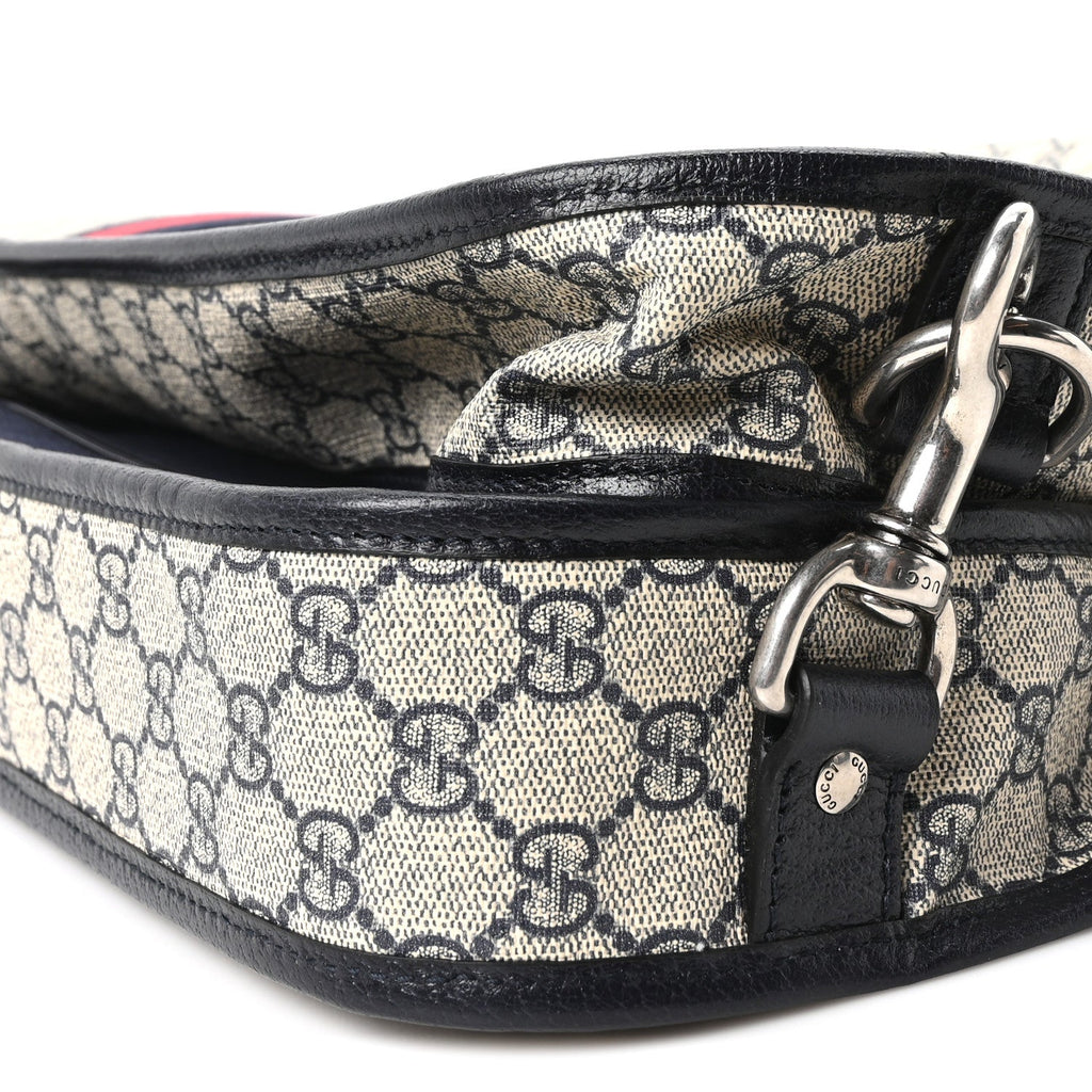 GG Supreme Monogram Web Savoy Garment Bag Beige Blue
