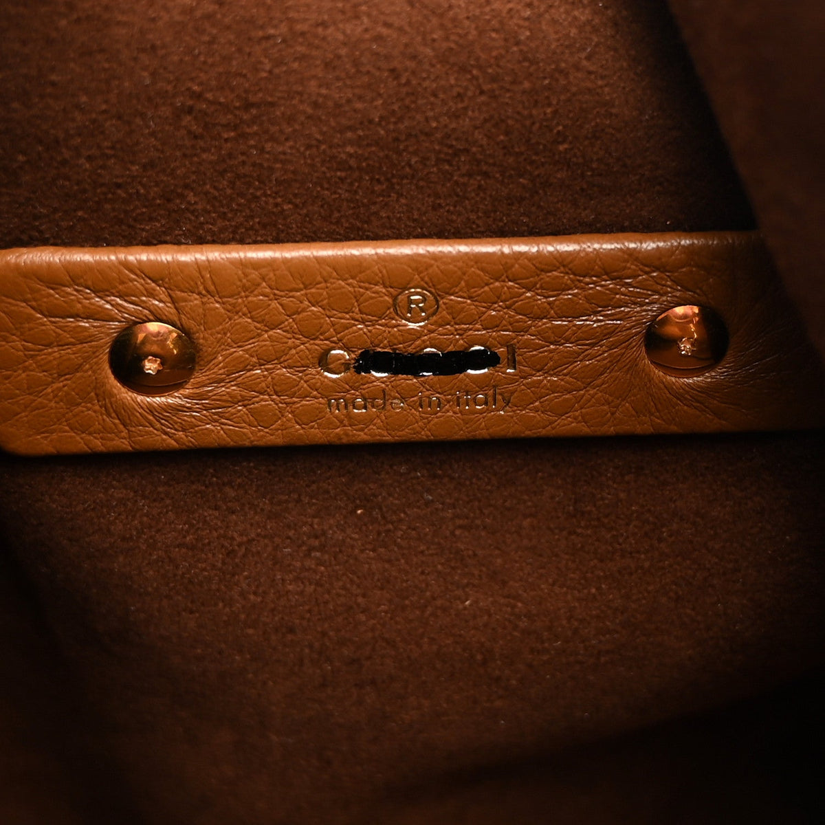 Grained Calfskin Softbit Maxi Shoulder Bag Brown