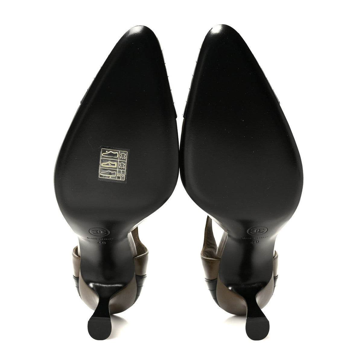 Lambskin Mary Jane Pumps 40 Dark Khaki Black