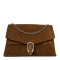 Suede GG Debossed Large Dionysus Shoulder Bag Brown