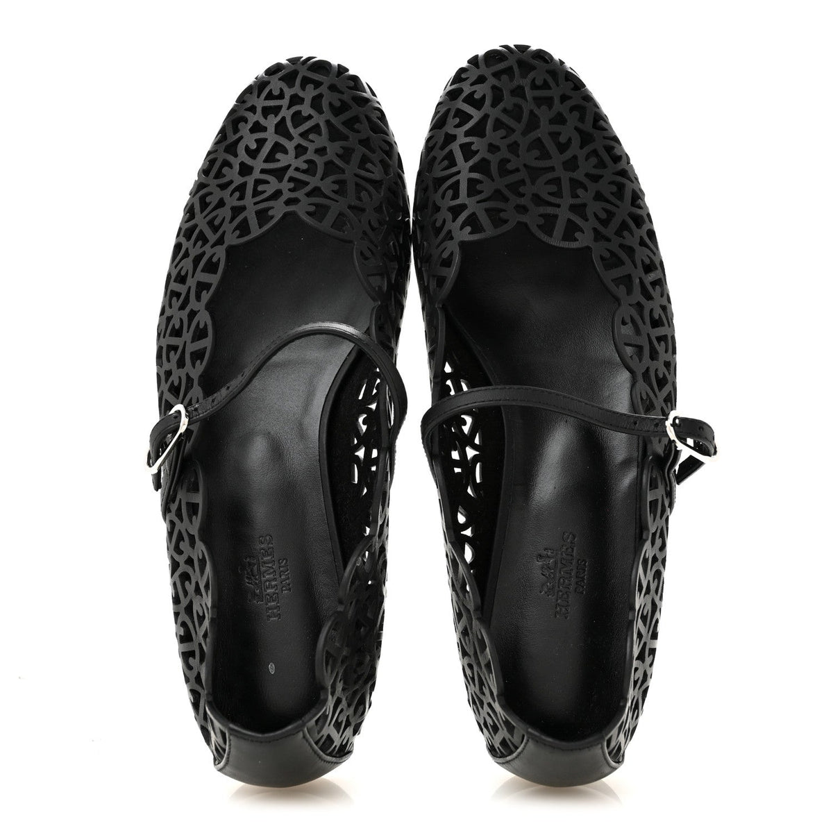 Calfskin Chaine d'Ancre Meli Ballet Flats 38 Black