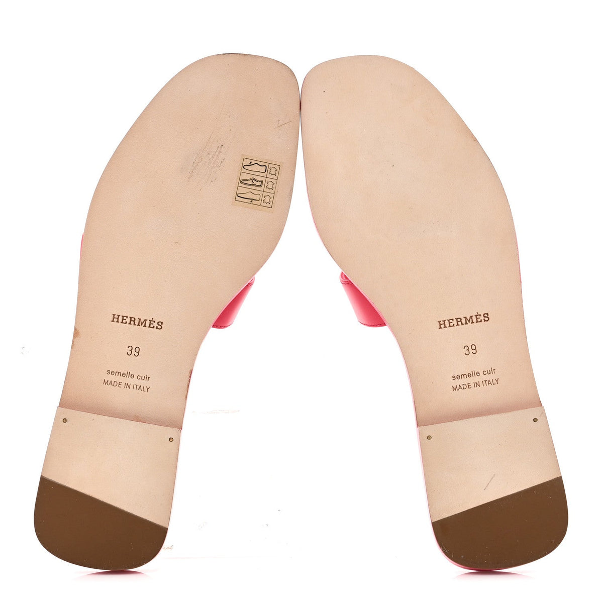 Calfskin Oran Sandals 39 Rose Mexico