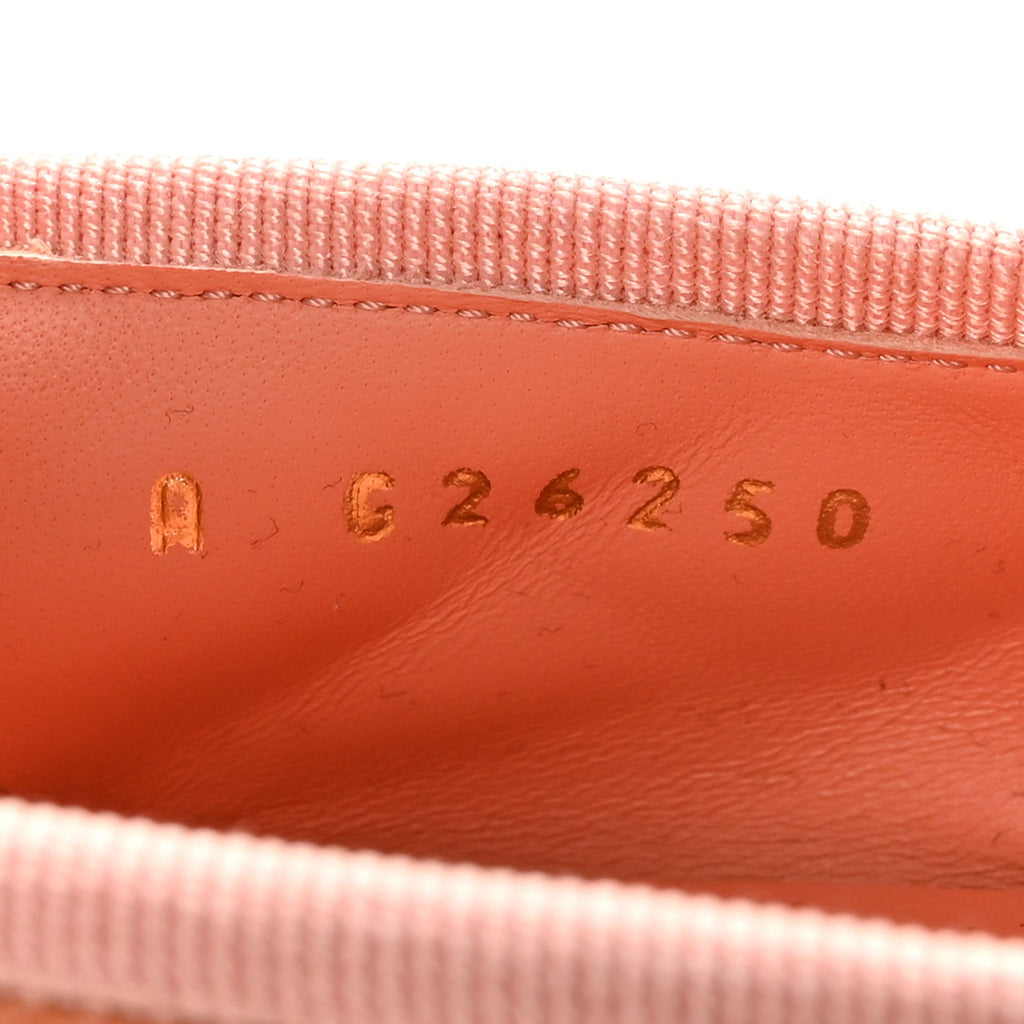 Suede Quilted Cap Toe CC Ballerina Flats 37 Light Orange