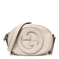Sakai Be Green Calfskin Diagonal Stitched Mini Blondie Shoulder Bag Mystic White