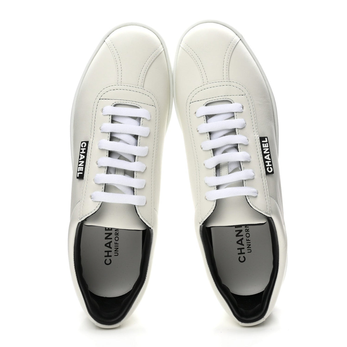 Calfskin CC Womens Sneakers 39.5 White