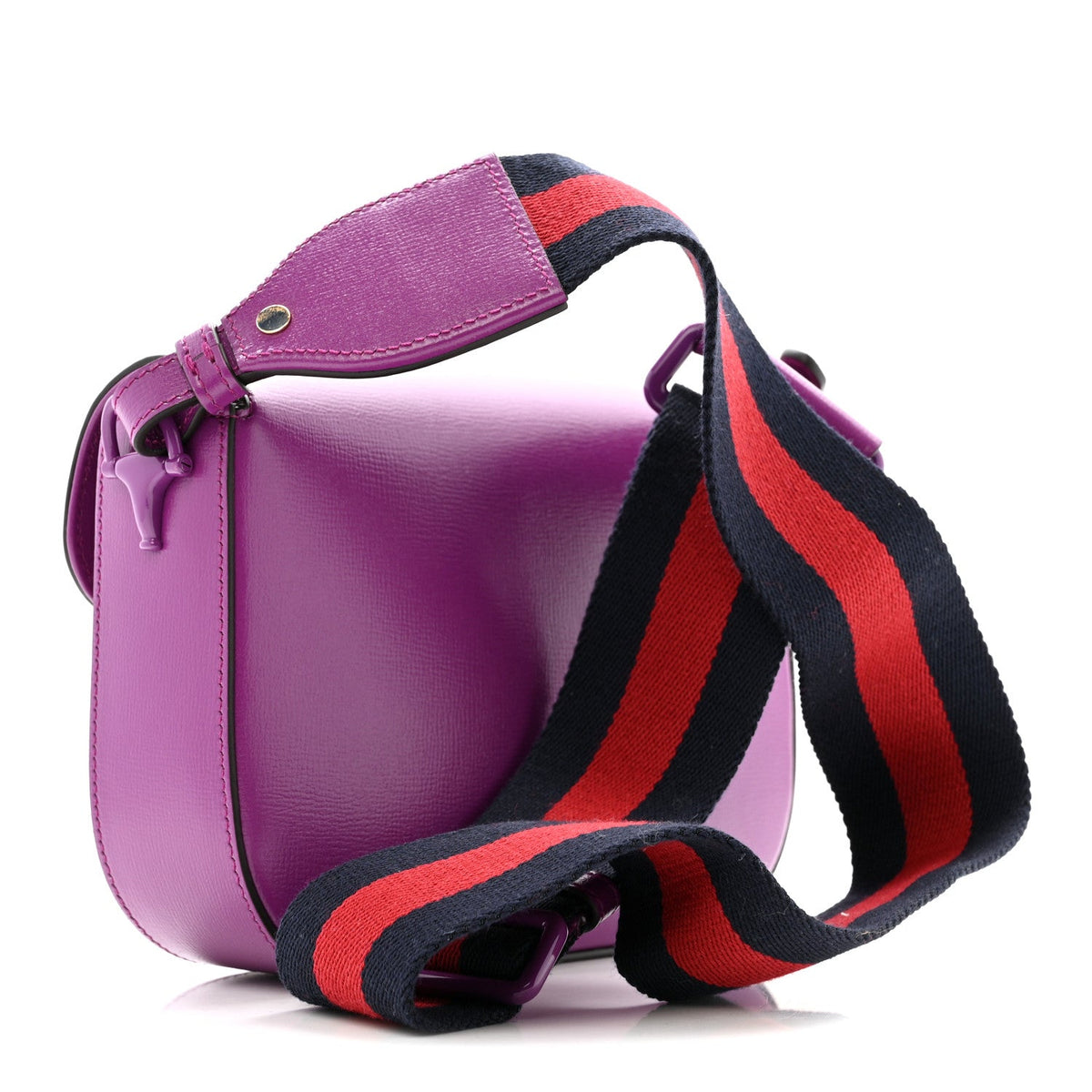 Azalea Calfskin Web Monochrome Small Horsebit 1955 Shoulder Bag  Spicy Cyclamin