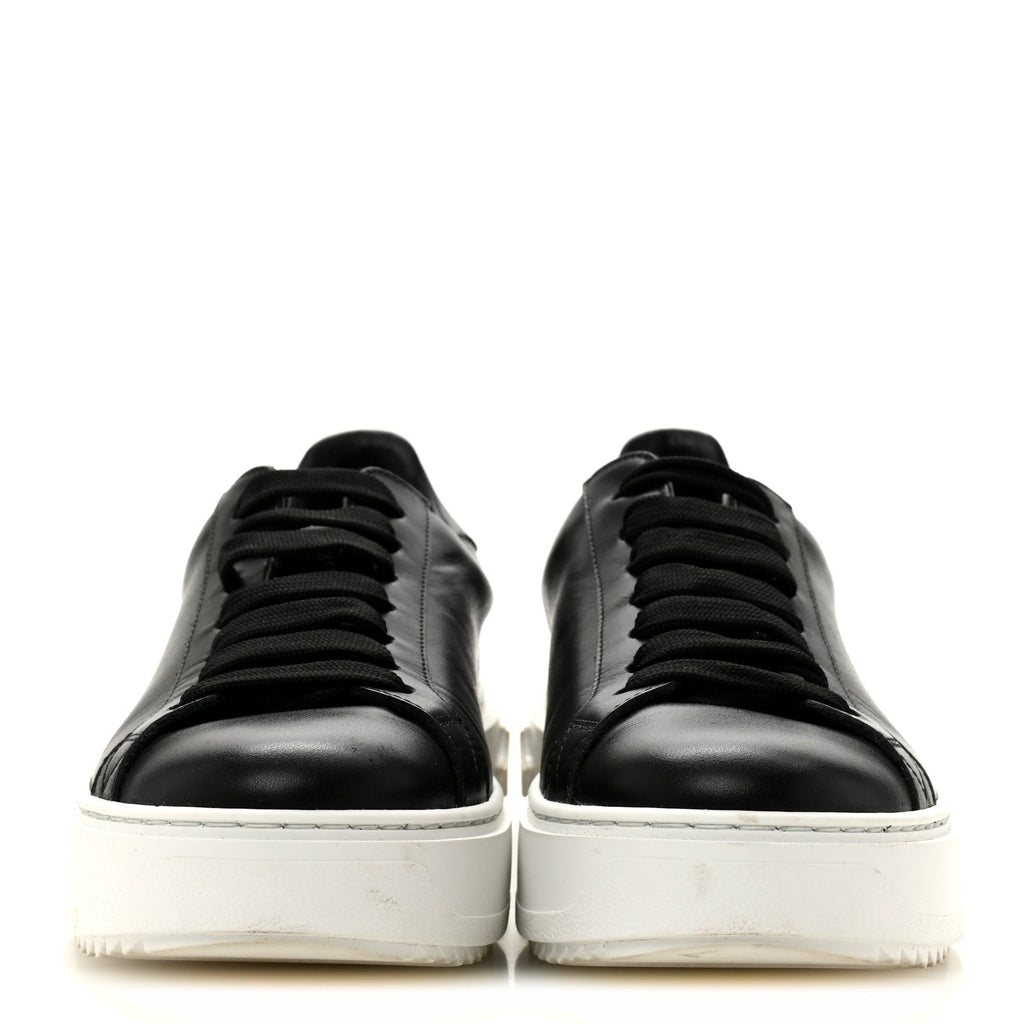Calfskin Time Out Sneakers 38.5 Black