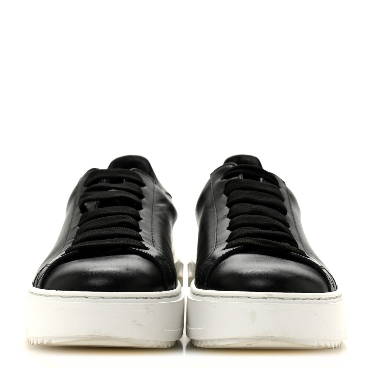 Calfskin Time Out Sneakers 38.5 Black