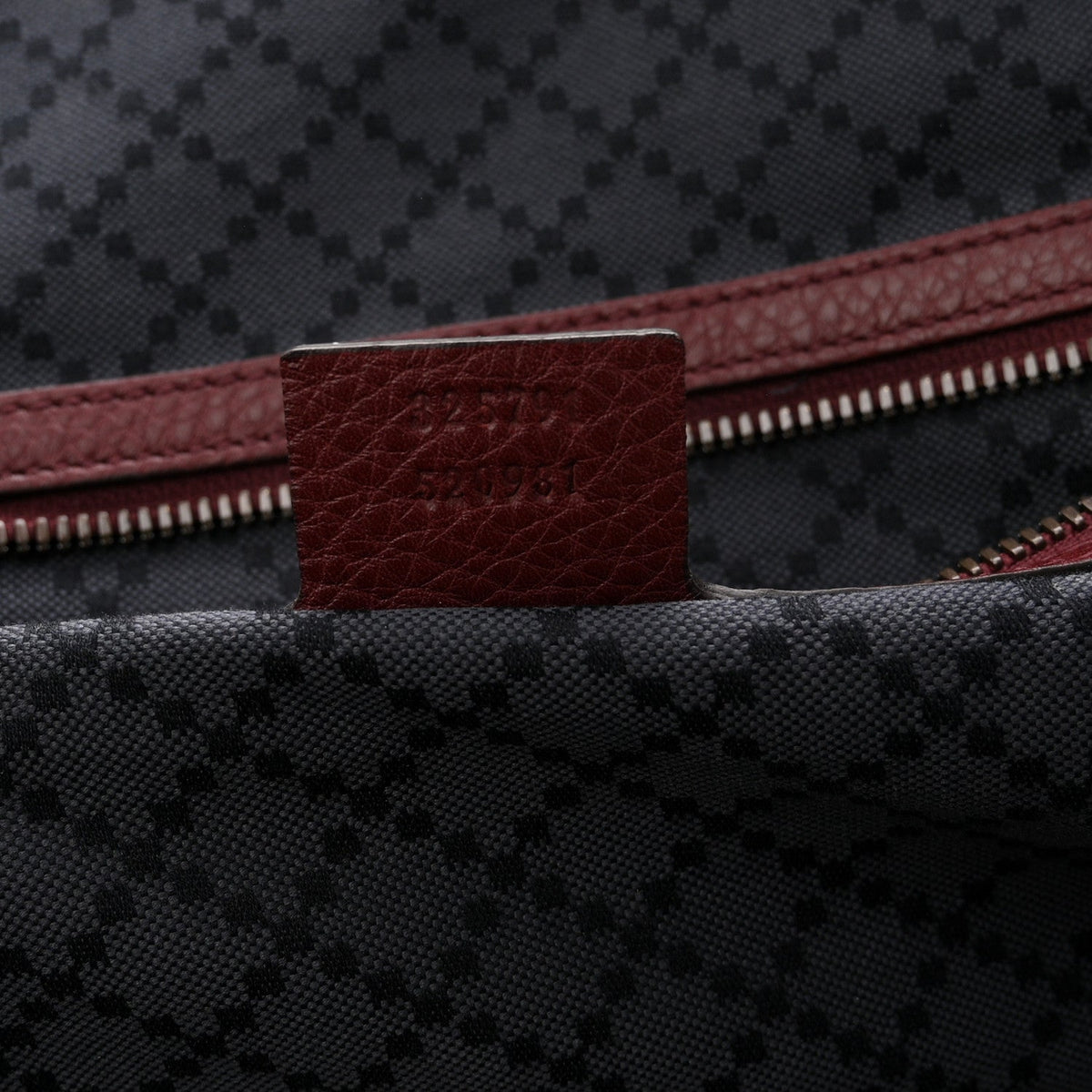Grained Calfskin Duffle Bag Burgundy