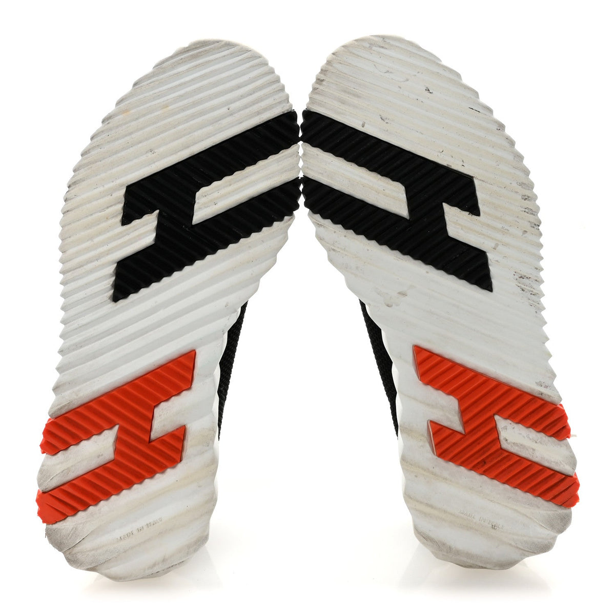 Air Mesh Suede Goatskin Bouncing Sneakers 35 Black Orange