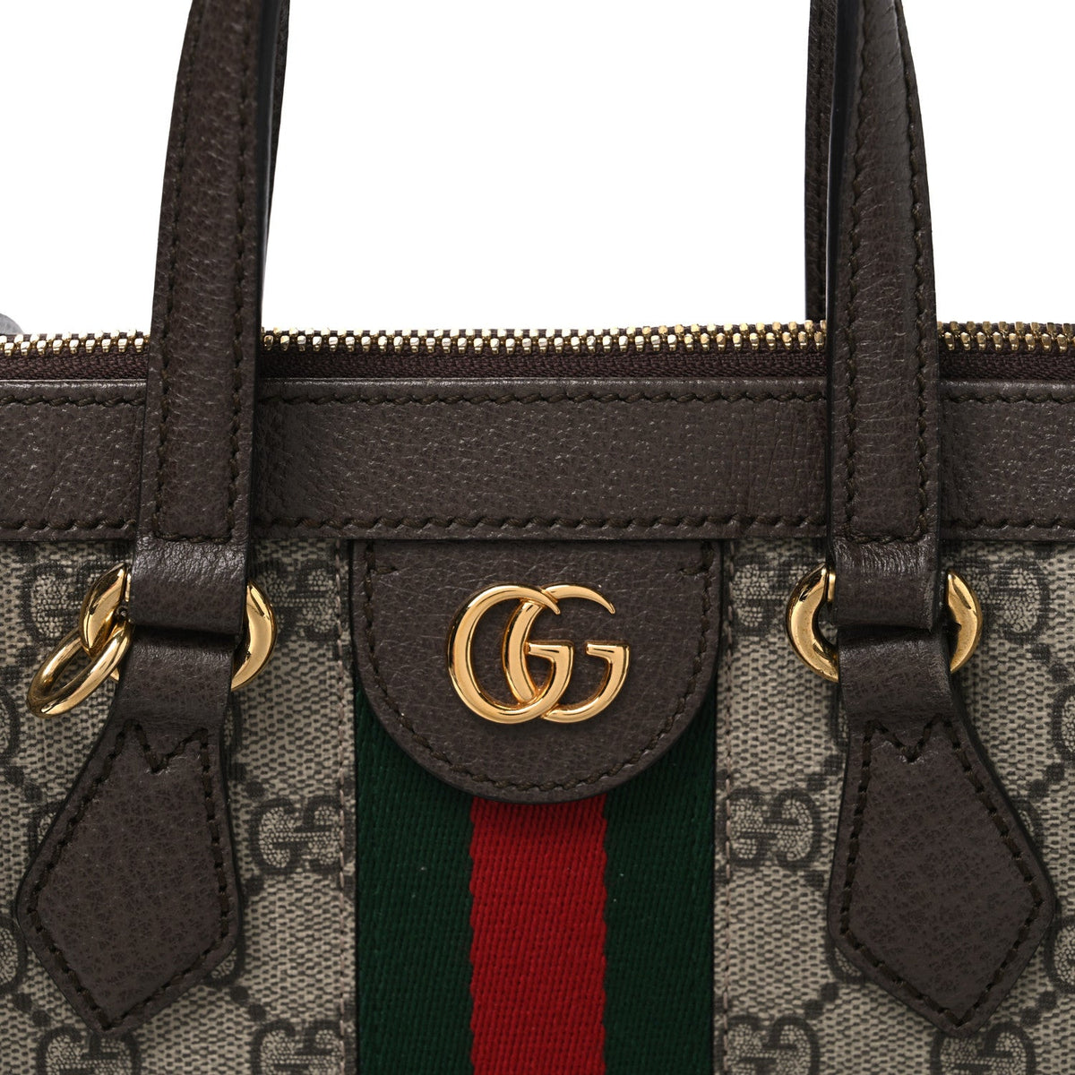 GG Supreme Monogram Small Ophidia Tote Bag Brown
