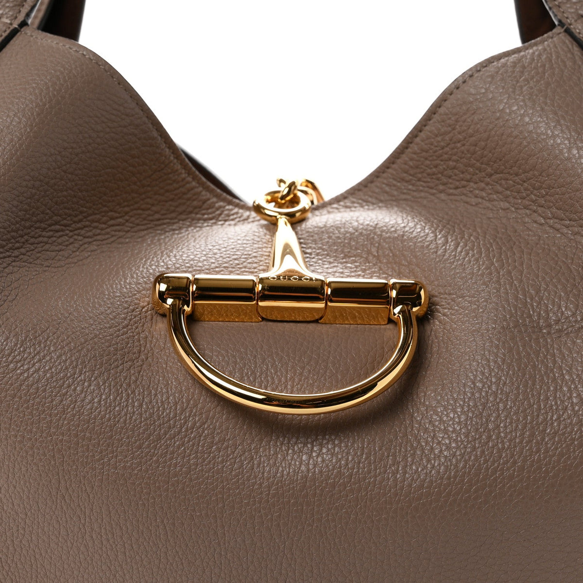 Grained Calfskin Softbit Maxi Shoulder Bag Taupe