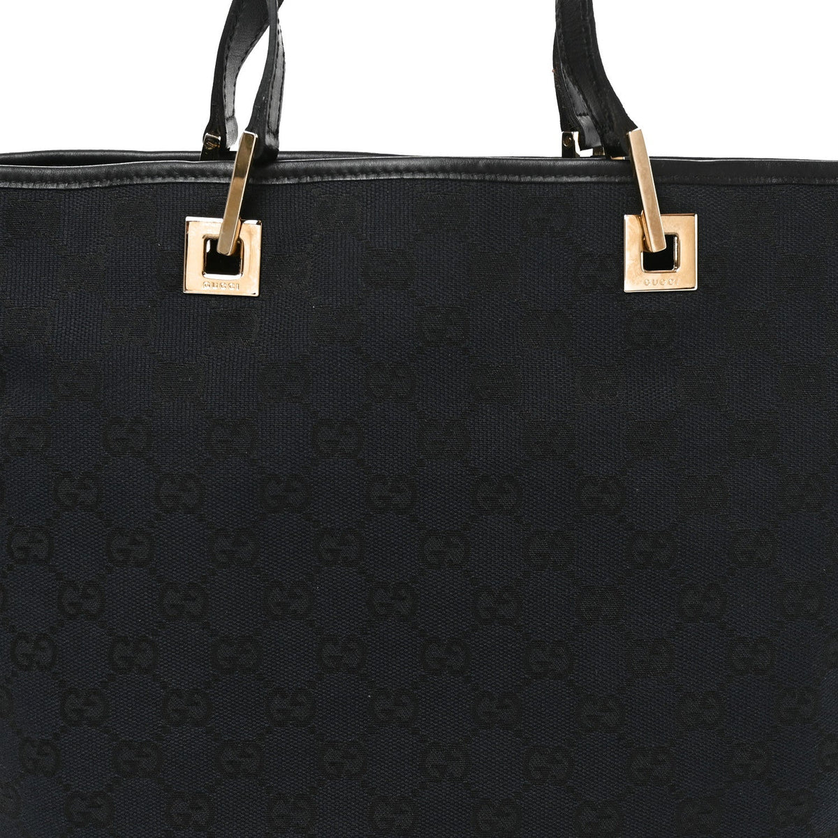 Monogram Large Bucket Tote Black