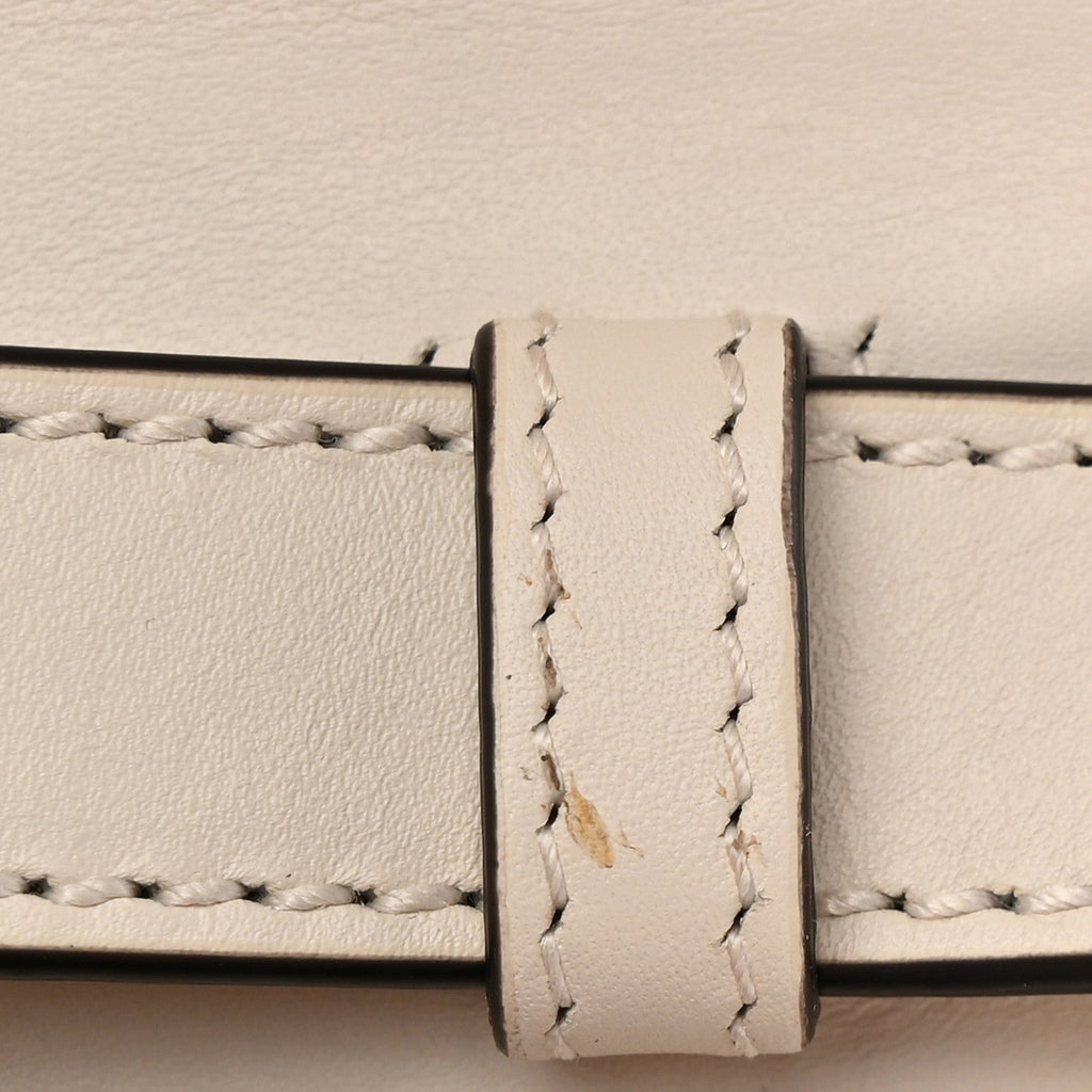 Calfskin Web Medium Sylvie Top Handle Bag White
