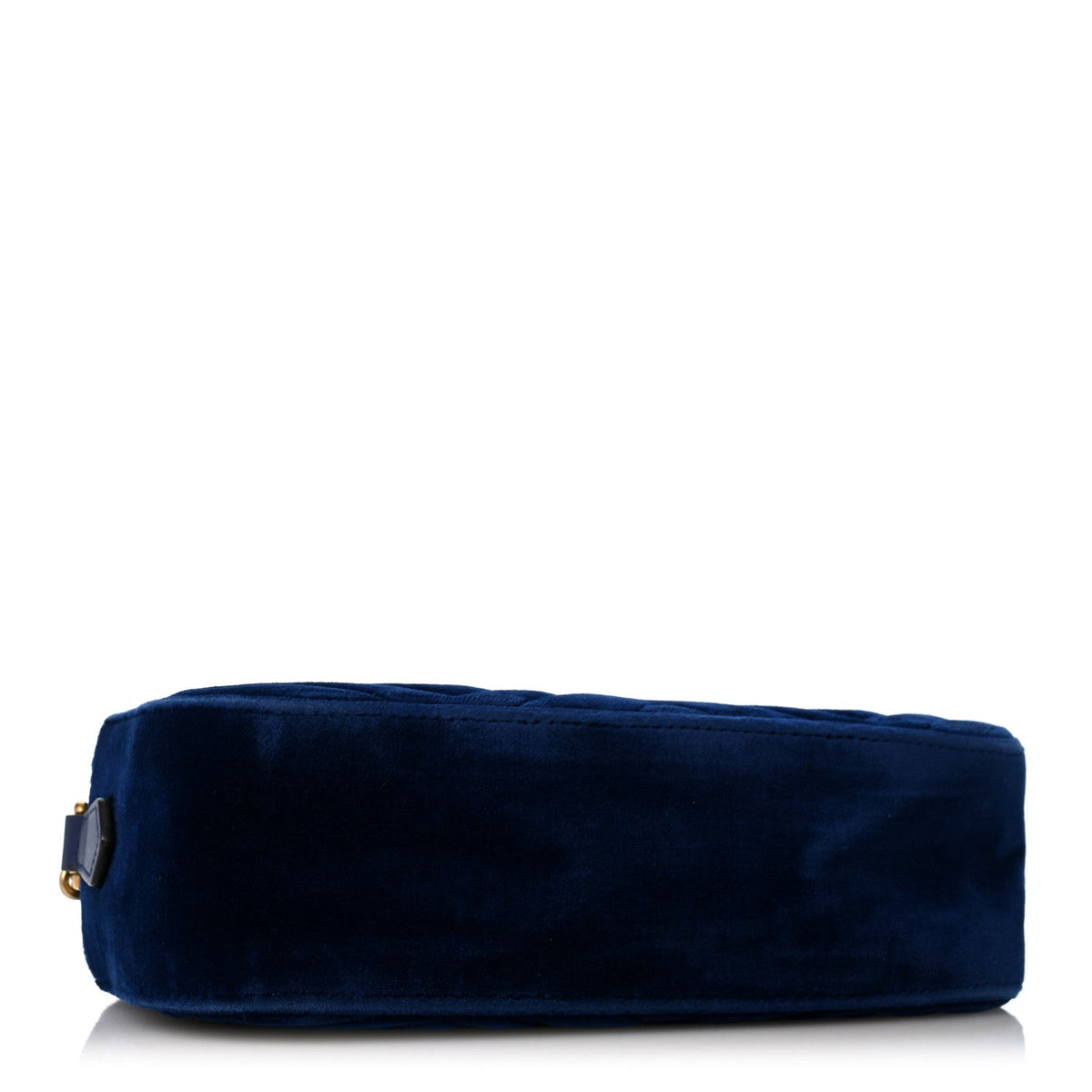 Velvet Matelasse Small GG Marmont Chain Shoulder Bag Cobalt