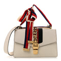 Calfskin Small Sylvie Shoulder Bag Off White