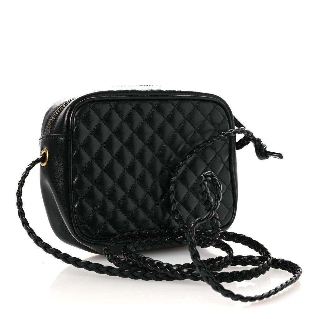 Calfskin Trapuntata Web Mini GG Shoulder Bag Black