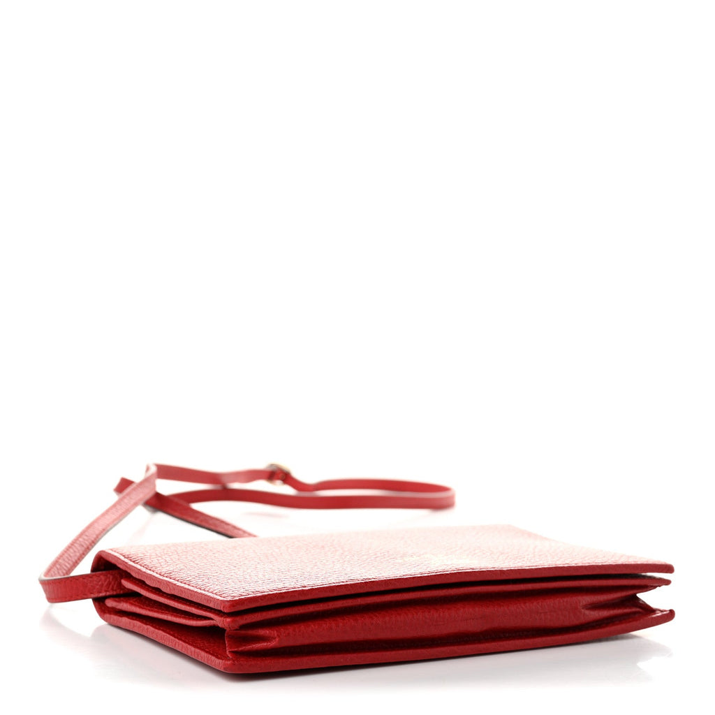 Dollar Calfskin Mini Swing Wallet Bag Oxidation