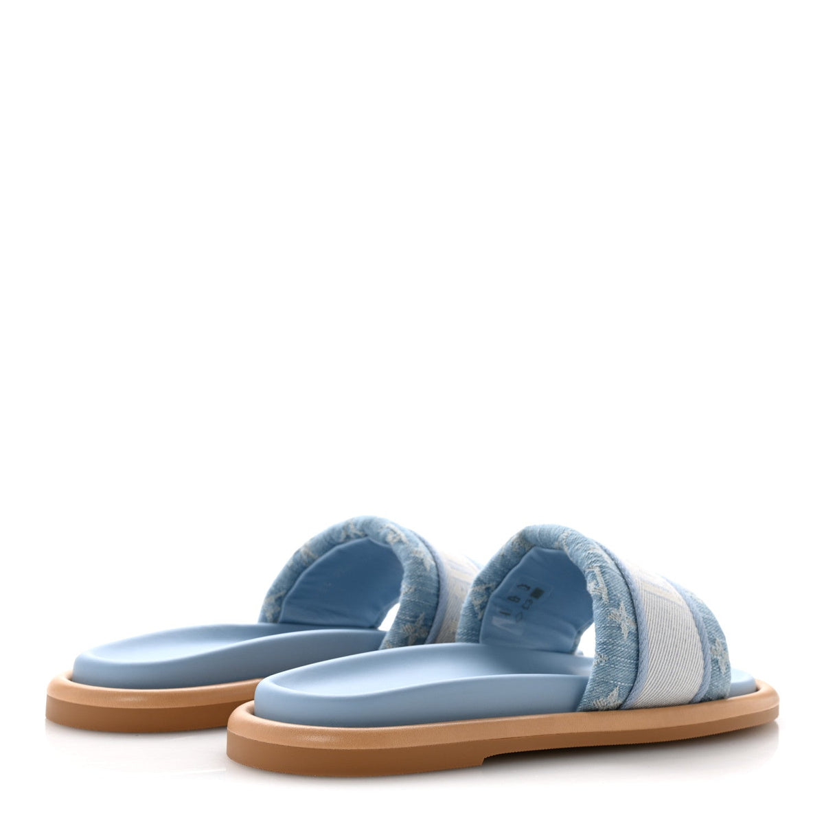 Monogram Denim LV Bliss Womens Comfort Mules 41 Turquoise