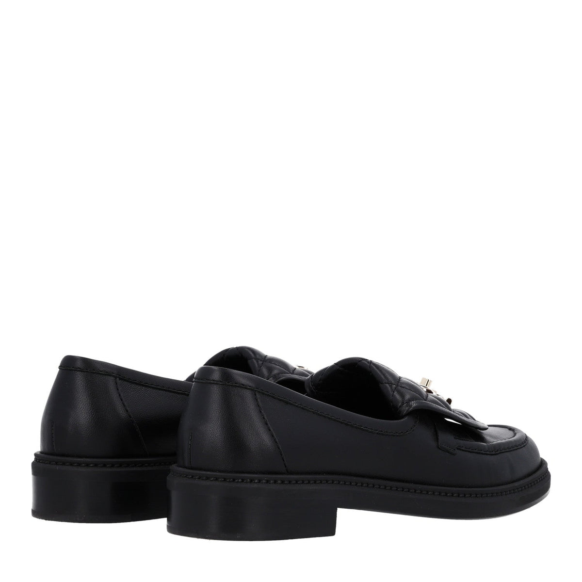 Lambskin Quilted CC Turnlock Loafers 39.5 Black