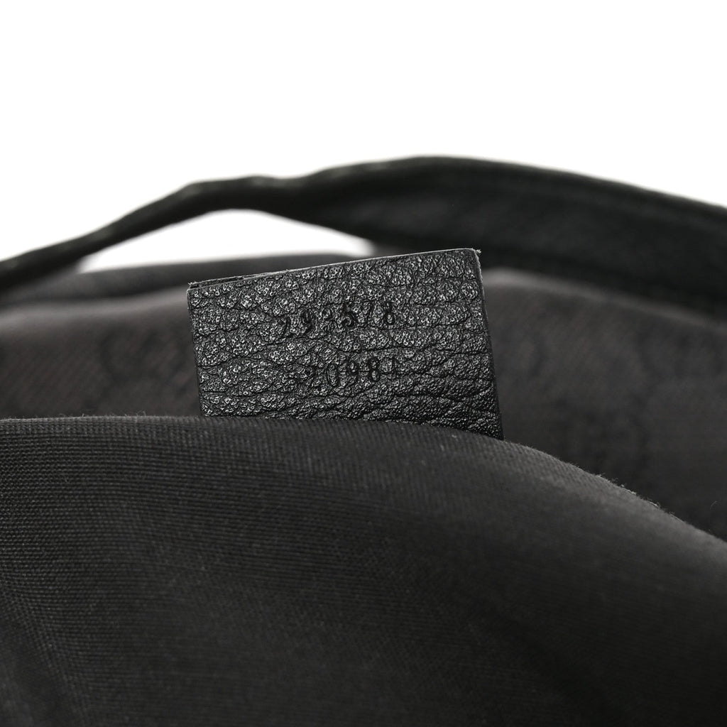 Monogram Denim Medium Abbey Shoulder Bag Black