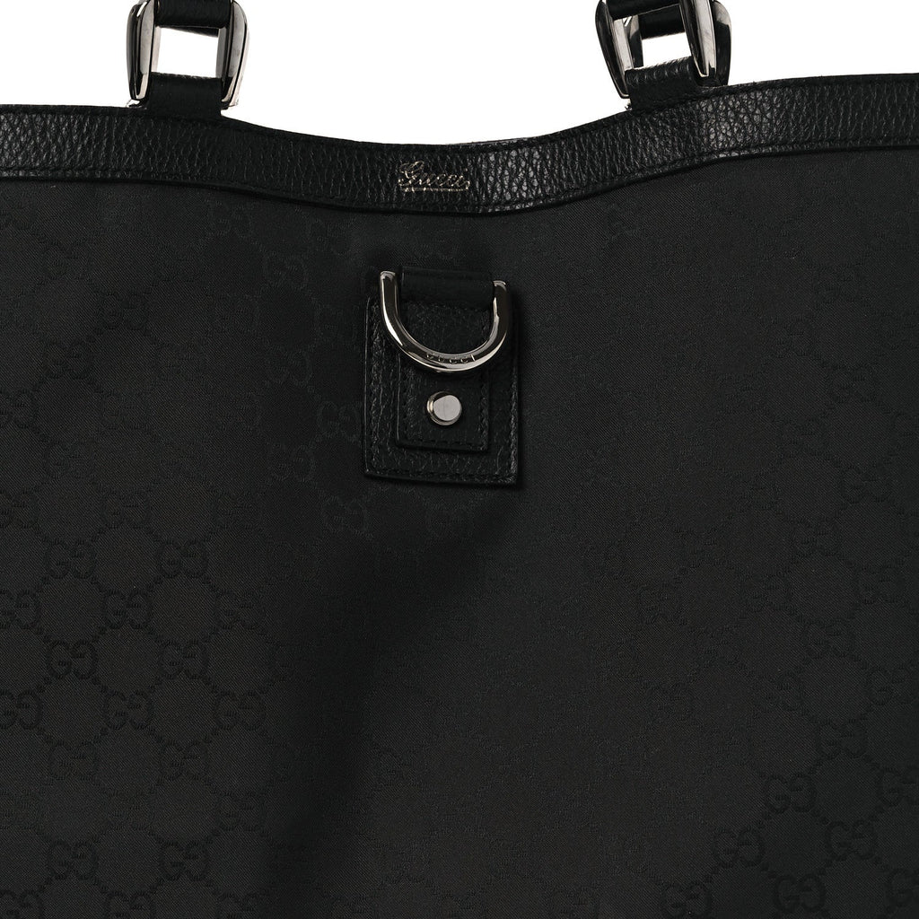 Nylon Monogram Large Abbey Tote Black