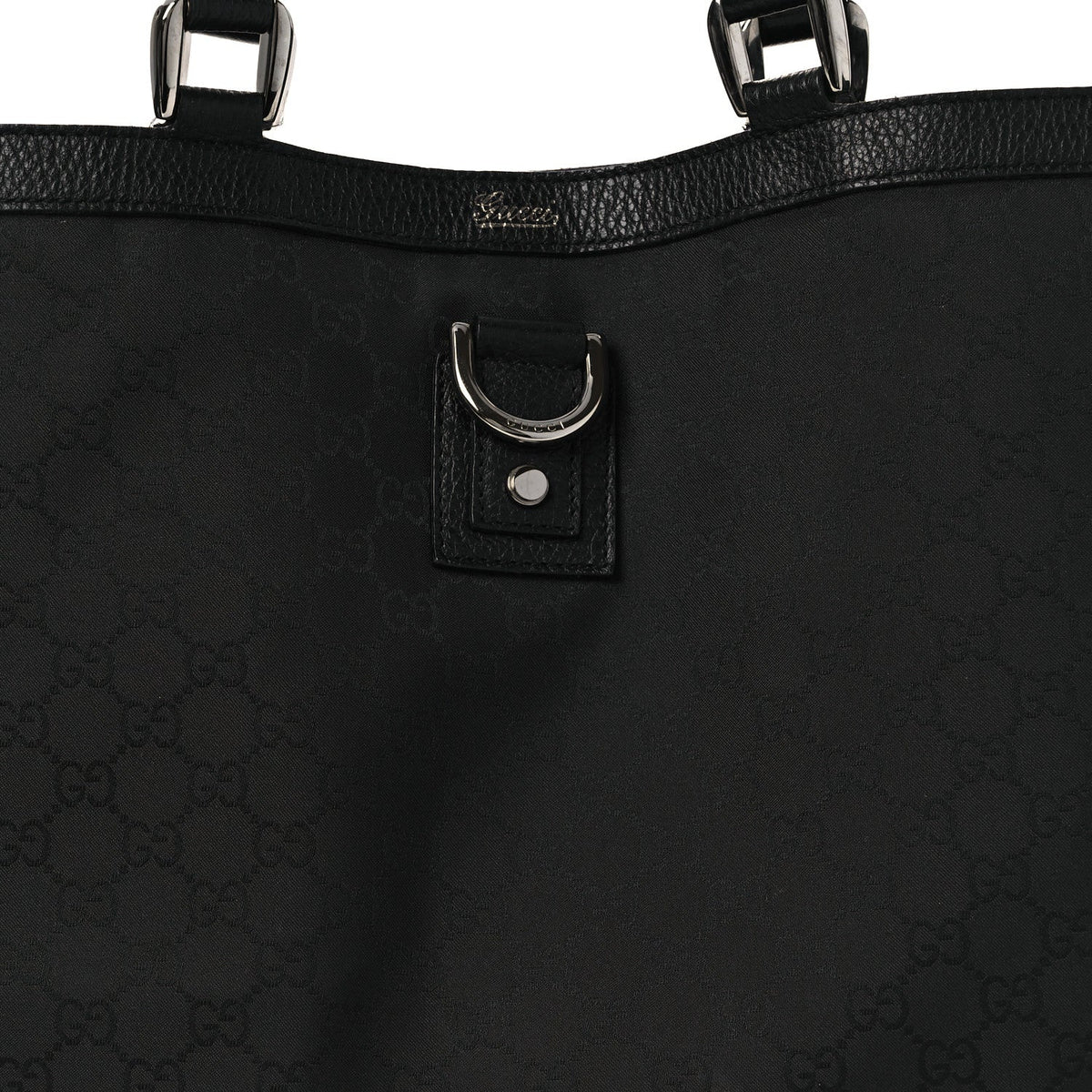 Nylon Monogram Large Abbey Tote Black