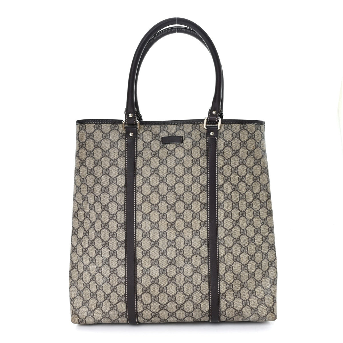 GG Plus Monogram Joy Vertical Tote Dark Brown