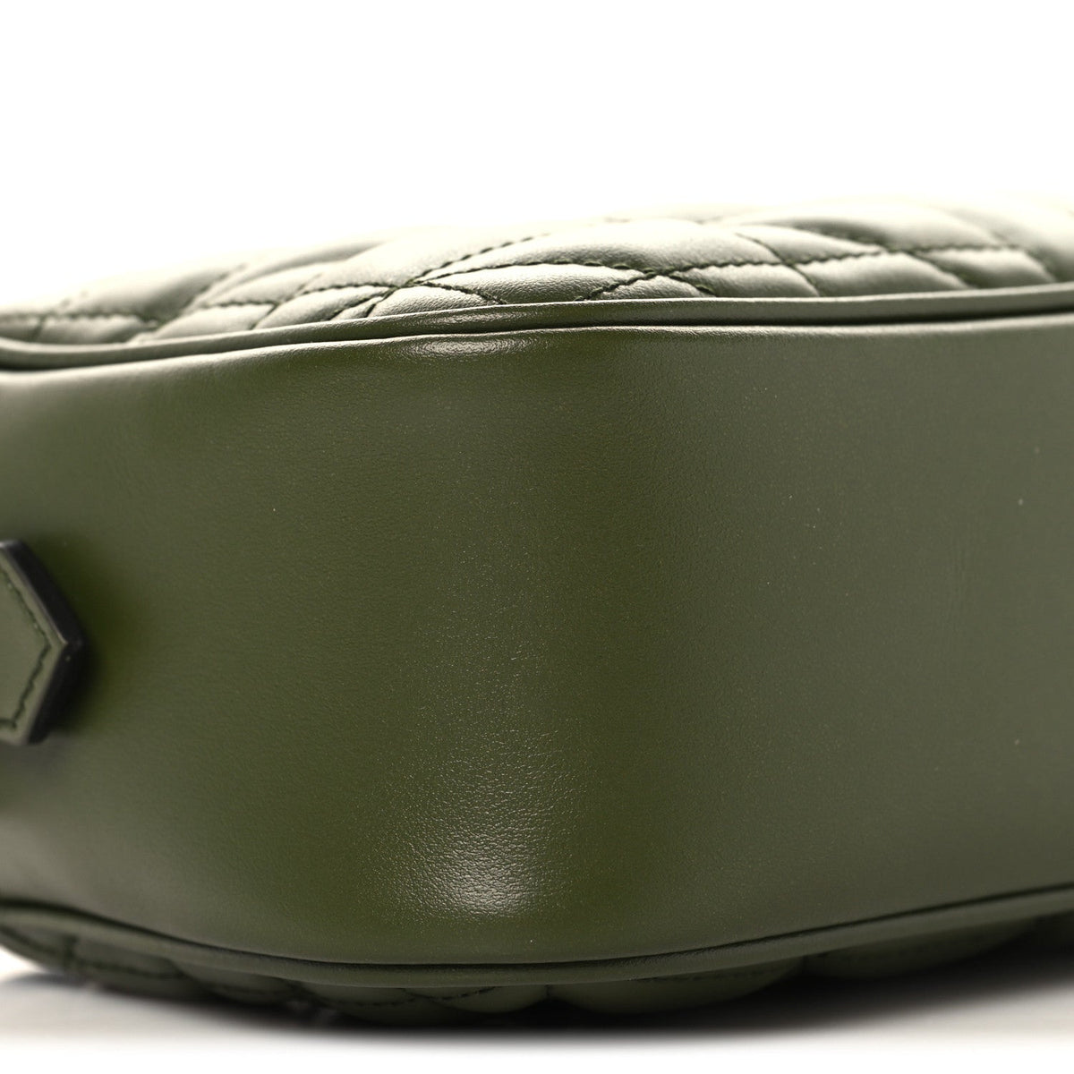 Calfskin Matelasse Aria Small GG Marmont Chain Shoulder Bag Military Wood
