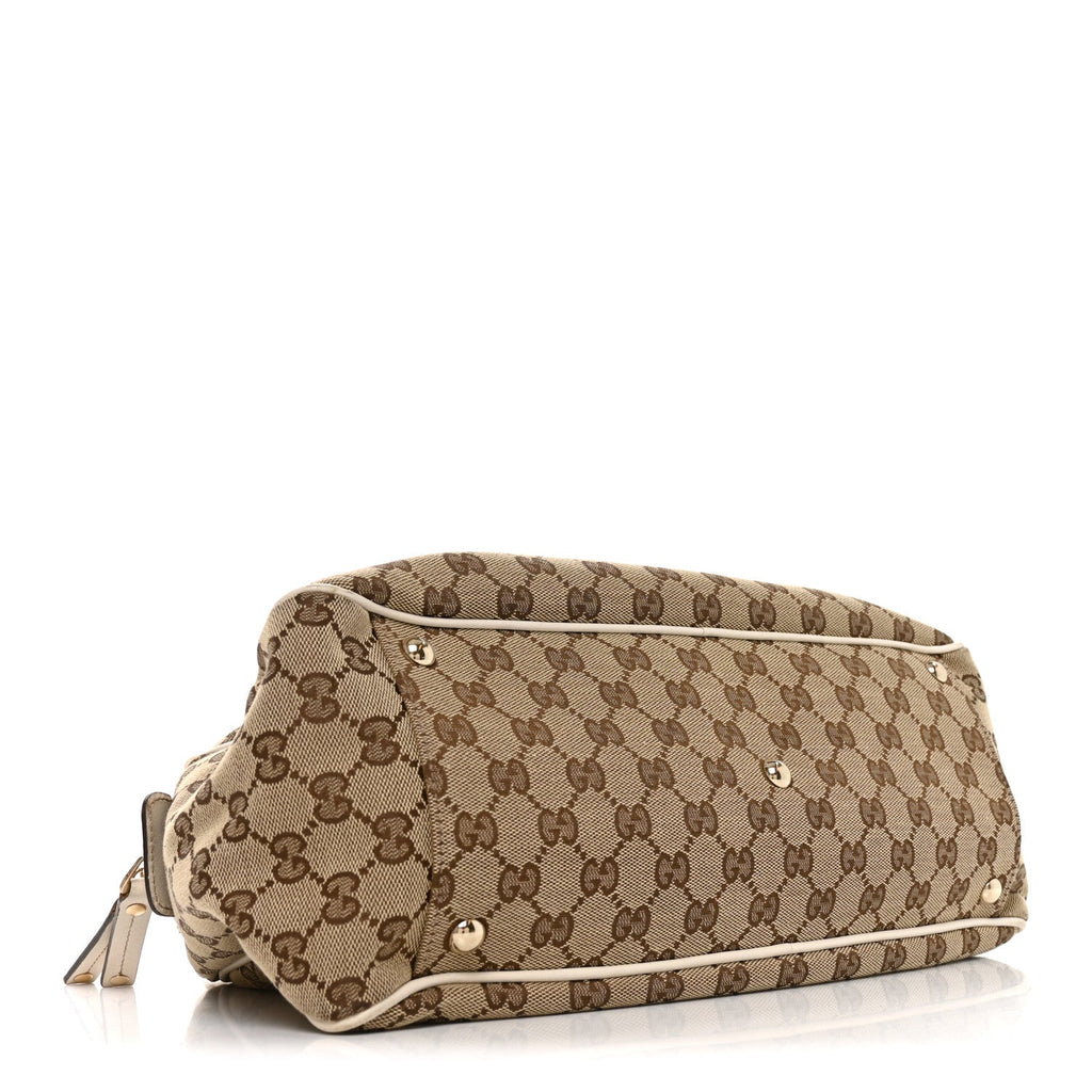 Monogram Trophy Tote Beige Ebony Mystic White