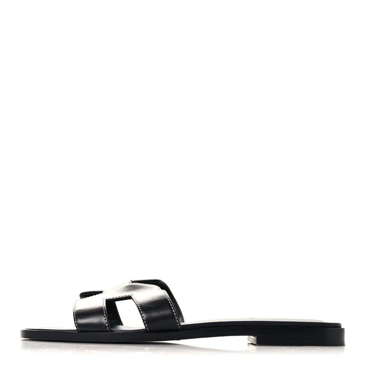 Box Calfskin Oran Sandals 37 Black