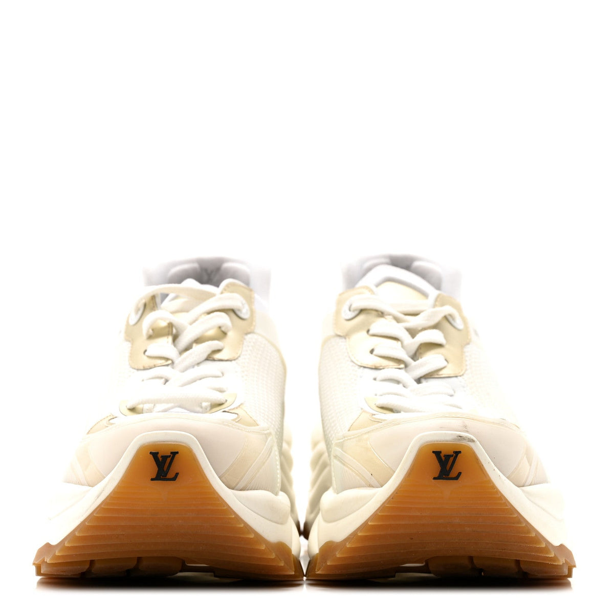 Monogram Calfskin Run 55 Sneakers 40 White